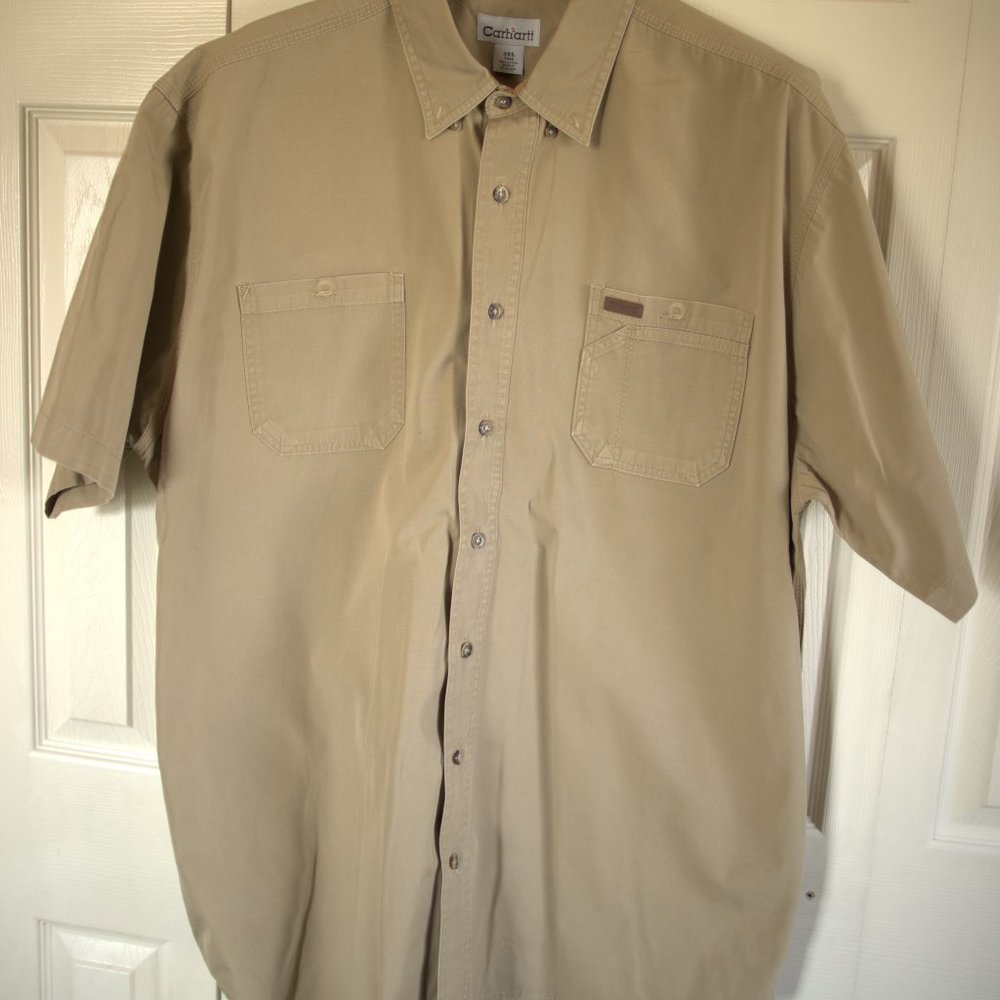 Men's Carhartt Short Sleeve Button Down Shirt - 2XL Tall